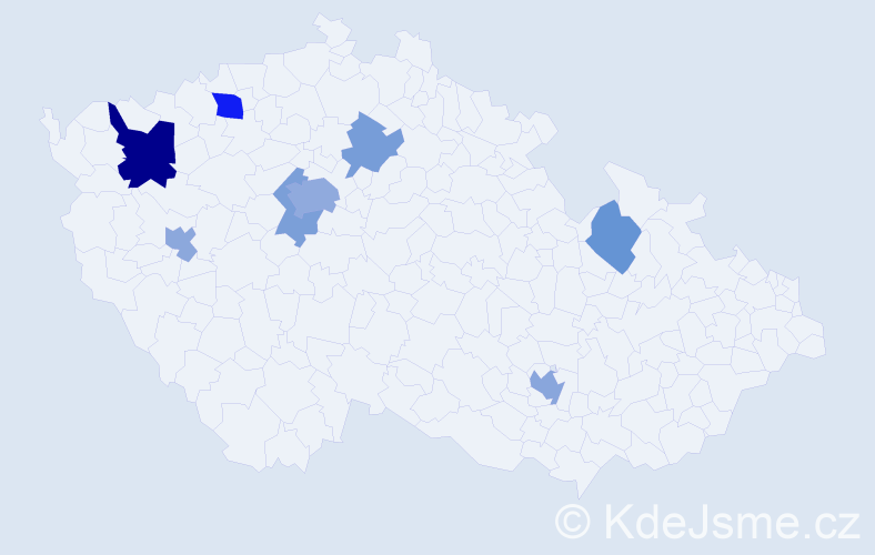 Příjmení: 'Brunn', počet výskytů 16 v celé ČR