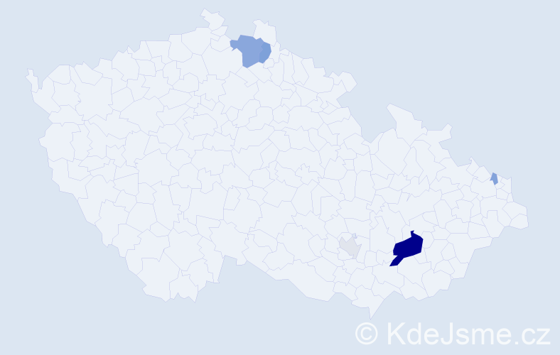 Příjmení: 'Pomališová', počet výskytů 16 v celé ČR
