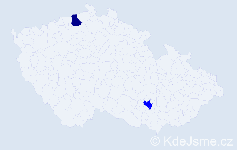 Příjmení: 'Aperjan', počet výskytů 5 v celé ČR