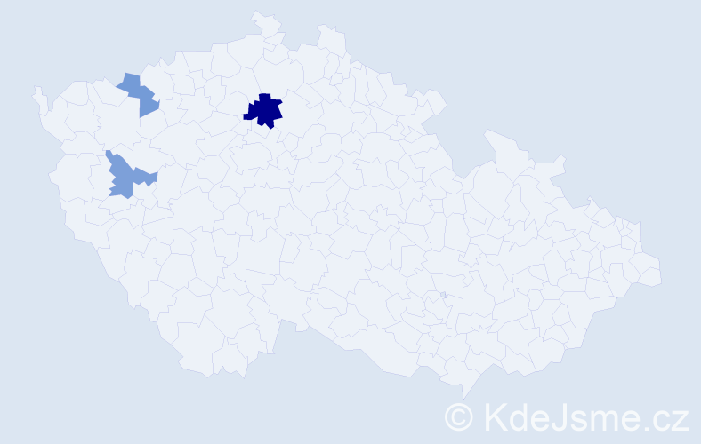 Příjmení: 'Prislupská', počet výskytů 5 v celé ČR