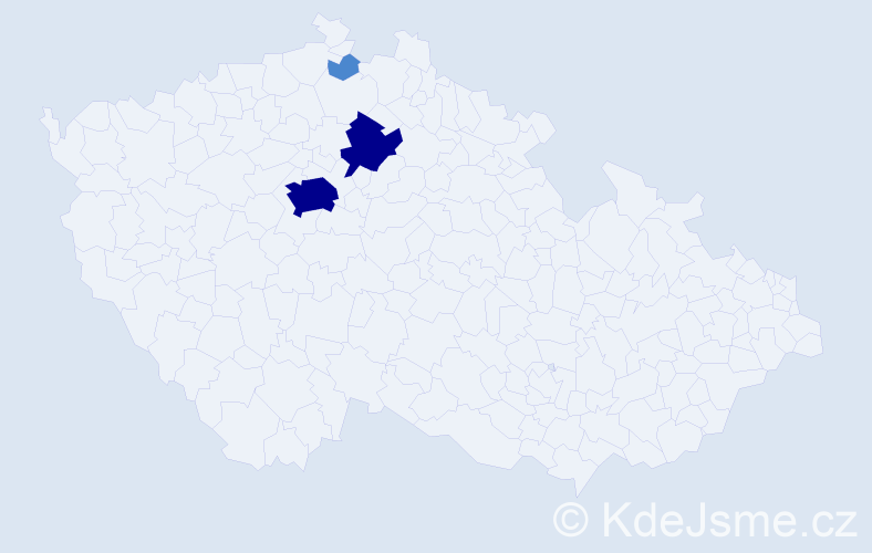 Příjmení: 'Sehylová', počet výskytů 7 v celé ČR