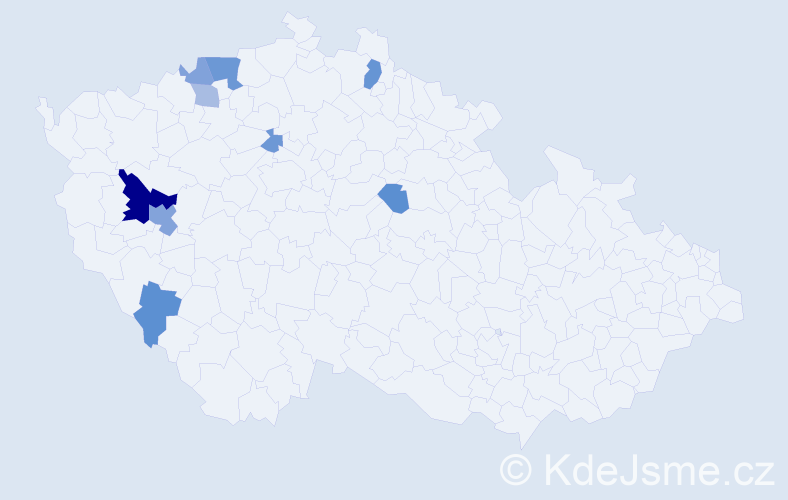 Příjmení: 'Ottis', počet výskytů 18 v celé ČR