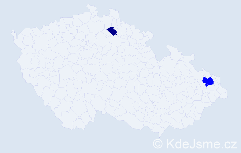 Příjmení: 'Rezgui', počet výskytů 6 v celé ČR