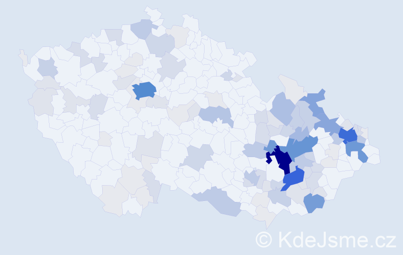 Příjmení: 'Krč', počet výskytů 460 v celé ČR