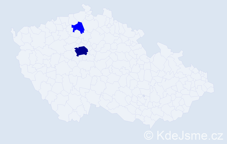 Příjmení: 'Kunyk', počet výskytů 5 v celé ČR