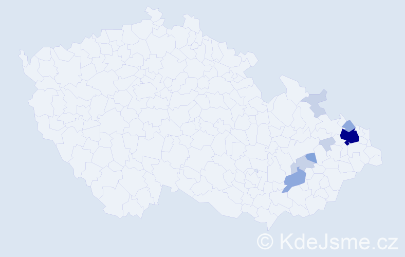 Příjmení: 'Kainer', počet výskytů 22 v celé ČR