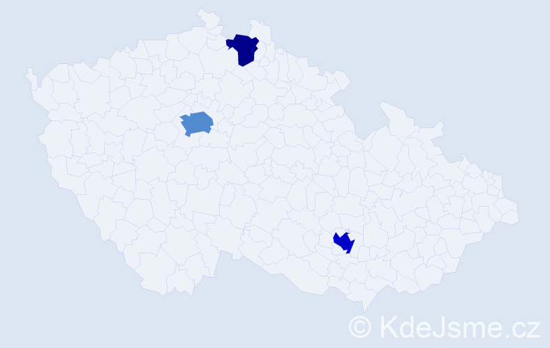 Příjmení: '"De Rose"', počet výskytů 6 v celé ČR