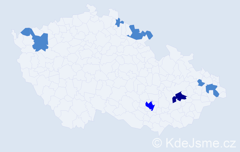 Příjmení: 'Floreková', počet výskytů 12 v celé ČR