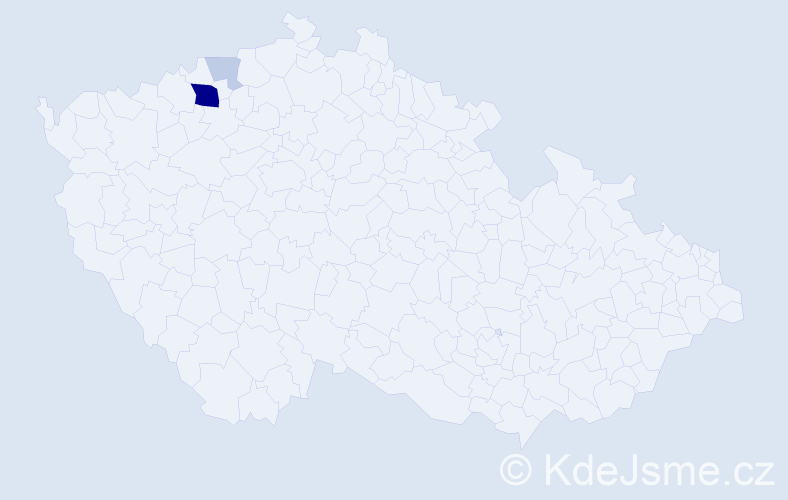 Příjmení: 'Meniuk', počet výskytů 9 v celé ČR