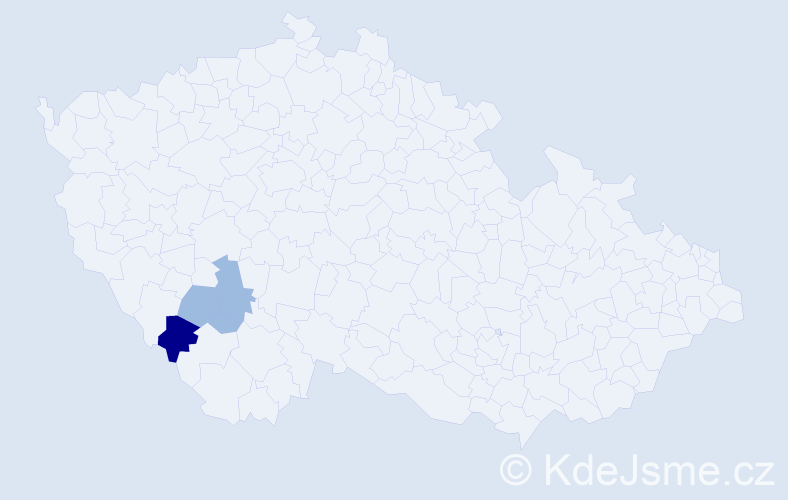 Příjmení: 'Pasauerová', počet výskytů 7 v celé ČR