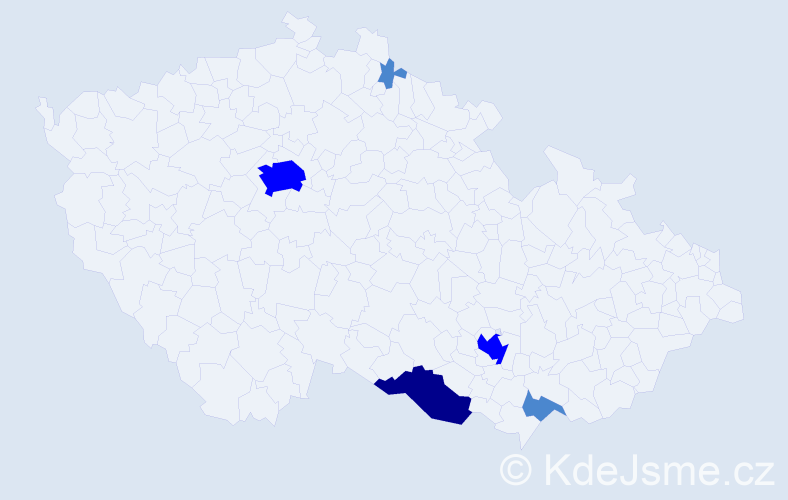Příjmení: 'Nasr', počet výskytů 9 v celé ČR
