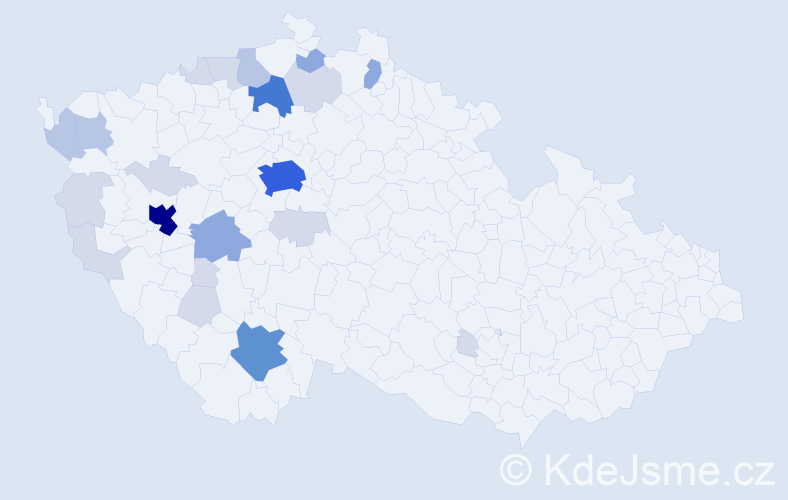 Příjmení: 'Kýčková', počet výskytů 68 v celé ČR