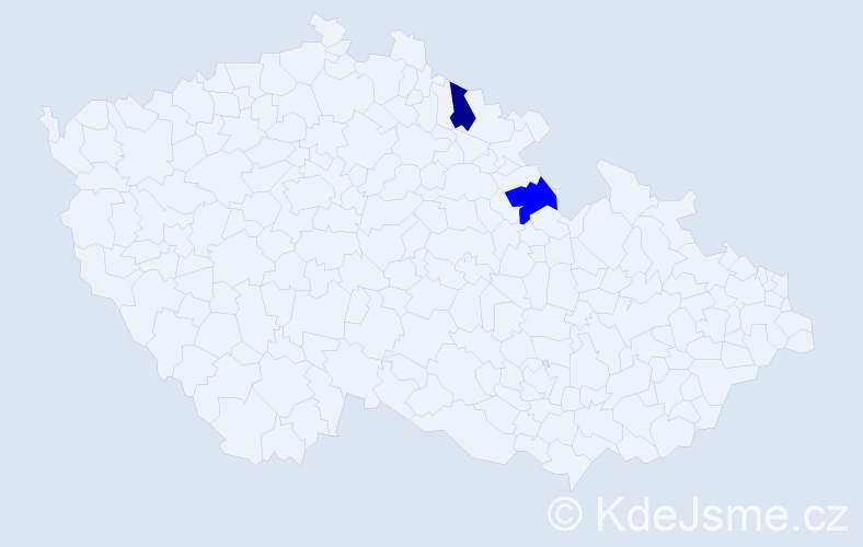 Příjmení: 'Omrt', počet výskytů 3 v celé ČR