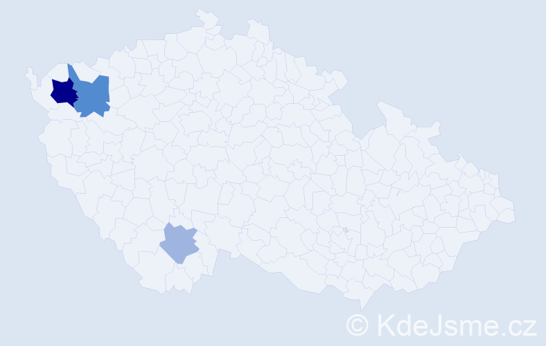 Příjmení: 'Dutz', počet výskytů 7 v celé ČR
