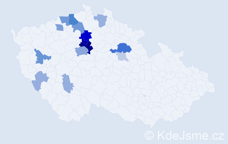 Příjmení: 'Kuličová', počet výskytů 56 v celé ČR