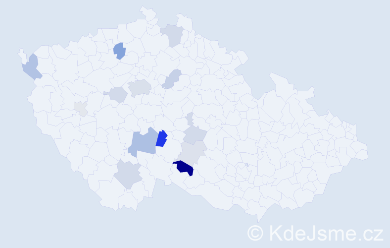 Příjmení: 'Novoveský', počet výskytů 32 v celé ČR