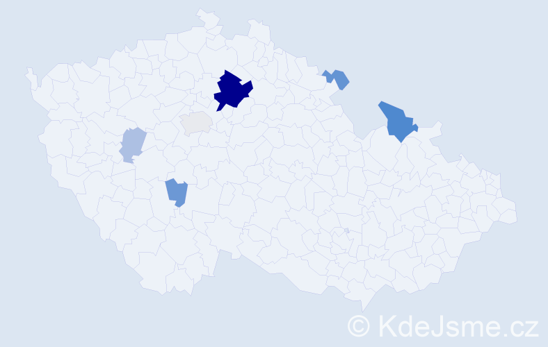 Příjmení: 'Viglášová', počet výskytů 21 v celé ČR