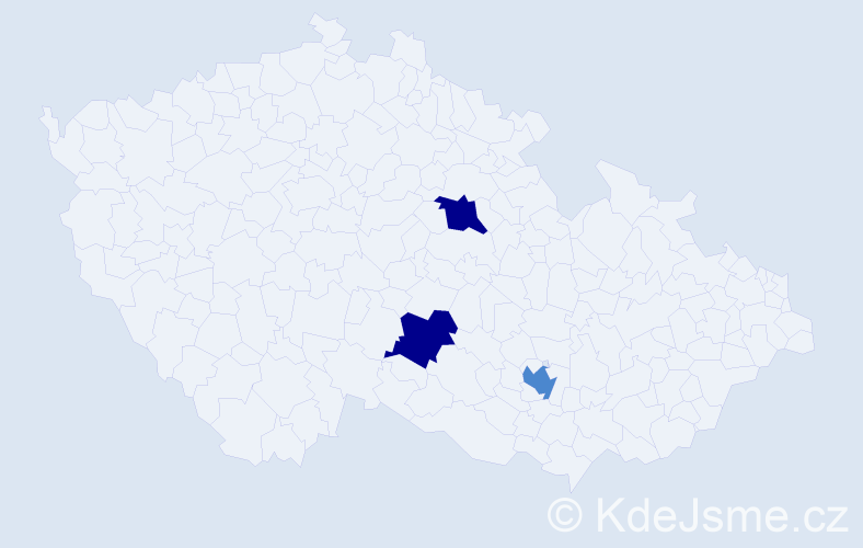 Příjmení: 'Ulmer', počet výskytů 7 v celé ČR