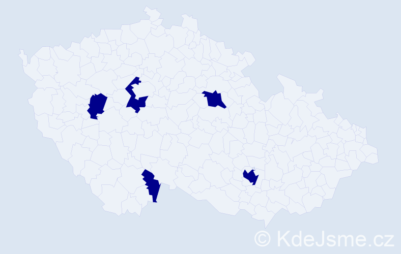 Příjmení: 'Neacsu', počet výskytů 5 v celé ČR