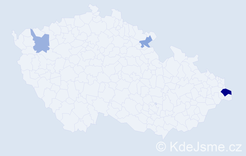 Příjmení: 'Vikorová', počet výskytů 6 v celé ČR