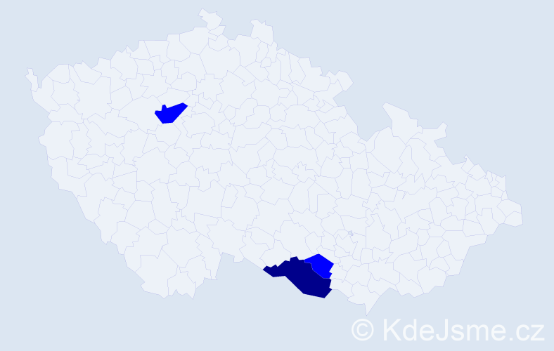 Příjmení: 'Piganová', počet výskytů 4 v celé ČR