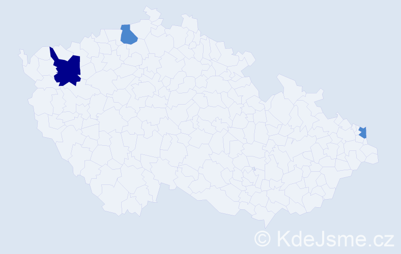 Příjmení: 'Antonik', počet výskytů 5 v celé ČR