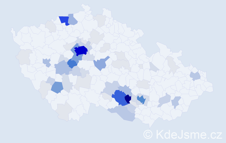 Příjmení: 'Hadraba', počet výskytů 262 v celé ČR