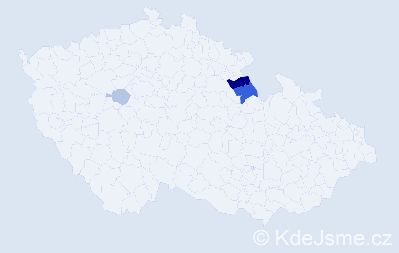 Příjmení: 'Lunka', počet výskytů 7 v celé ČR