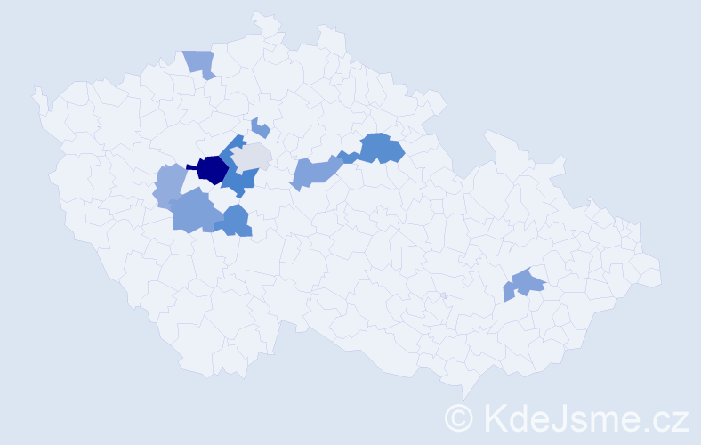 Příjmení: 'Silbernáglová', počet výskytů 30 v celé ČR