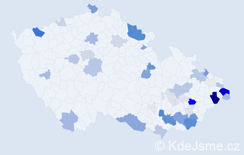 Příjmení: 'Goldmann', počet výskytů 132 v celé ČR