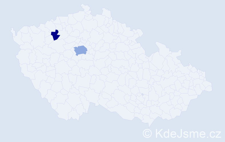 Příjmení: 'Morvajová', počet výskytů 6 v celé ČR