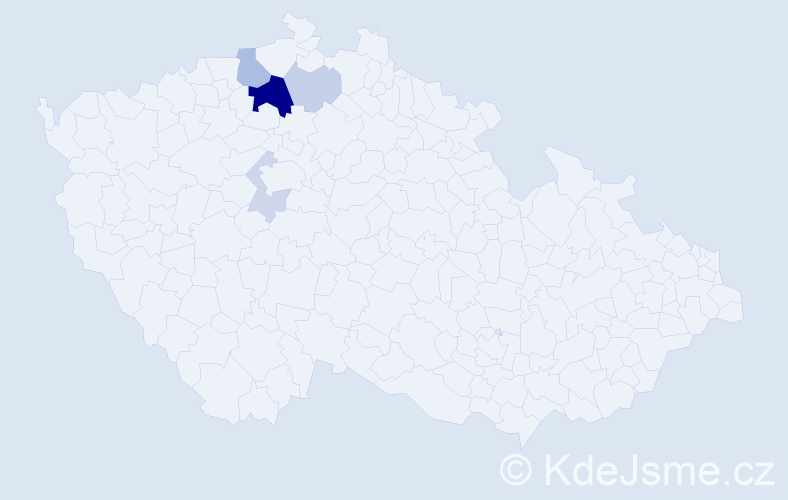 Příjmení: 'Pobl', počet výskytů 13 v celé ČR
