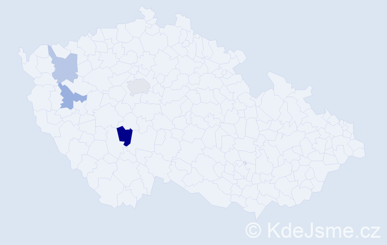 Příjmení: 'Ankudinova', počet výskytů 6 v celé ČR
