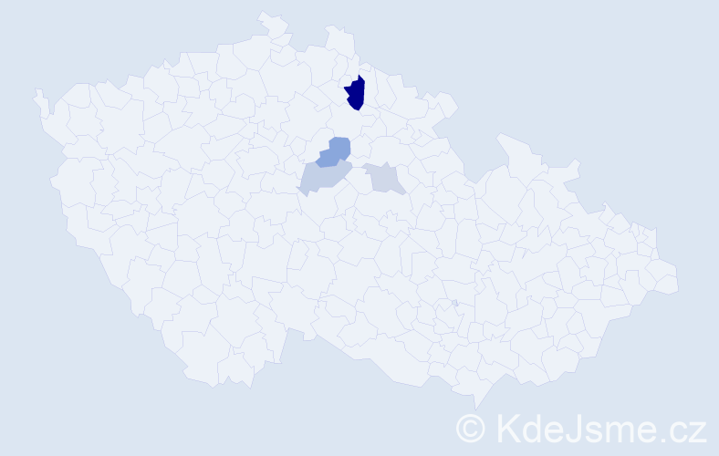 Příjmení: 'Regimonová', počet výskytů 7 v celé ČR