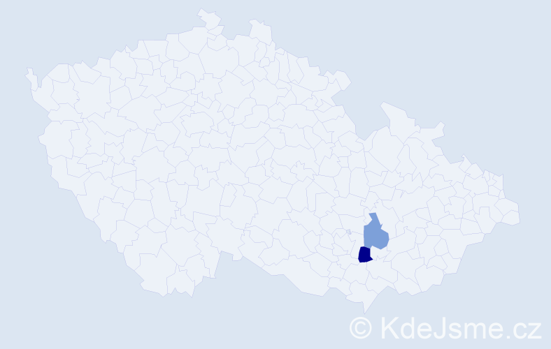 Příjmení: 'Solava', počet výskytů 5 v celé ČR