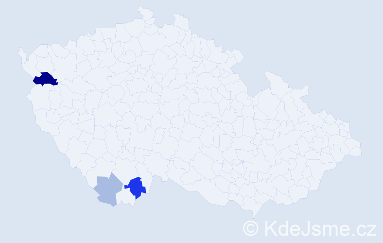 Příjmení: 'Patuczová', počet výskytů 7 v celé ČR