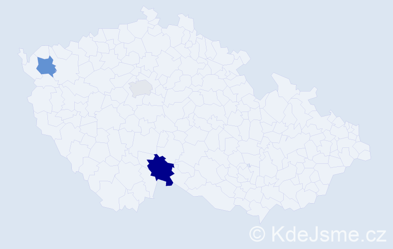 Příjmení: 'Lakronová', počet výskytů 10 v celé ČR