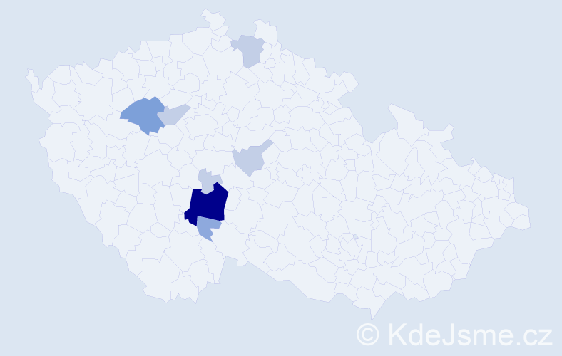 Příjmení: 'Pufr', počet výskytů 20 v celé ČR