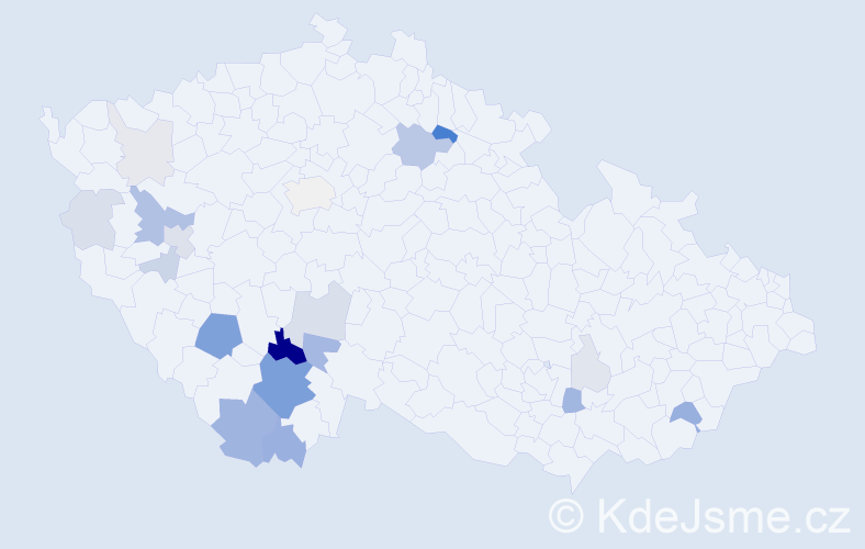 Příjmení: 'Vlažná', počet výskytů 66 v celé ČR