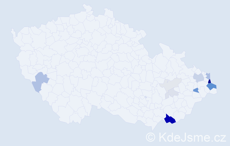 Příjmení: 'Sporysz', počet výskytů 40 v celé ČR