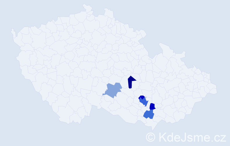 Příjmení: 'Quitta', počet výskytů 12 v celé ČR