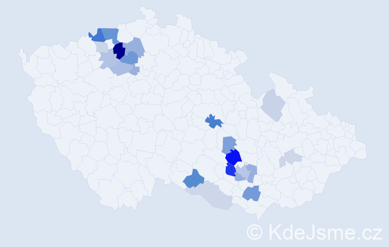 Příjmení: 'Drdlík', počet výskytů 47 v celé ČR