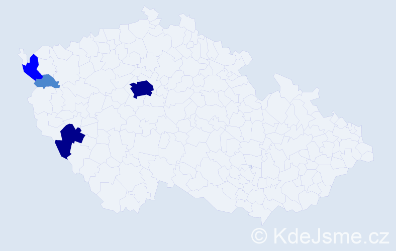 Příjmení: 'Forstl', počet výskytů 9 v celé ČR
