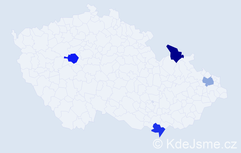 Příjmení: 'Geršic', počet výskytů 8 v celé ČR