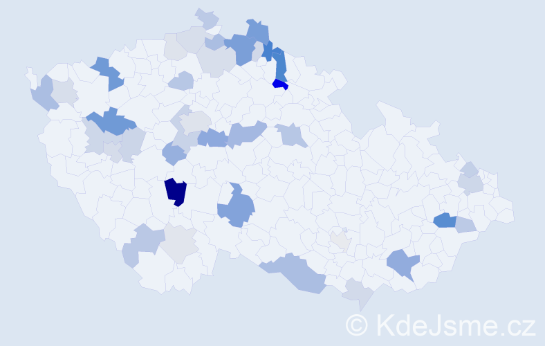 Příjmení: 'Krauseová', počet výskytů 88 v celé ČR