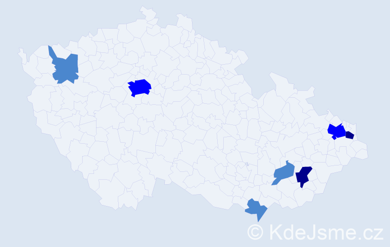 Příjmení: 'Rerko', počet výskytů 20 v celé ČR