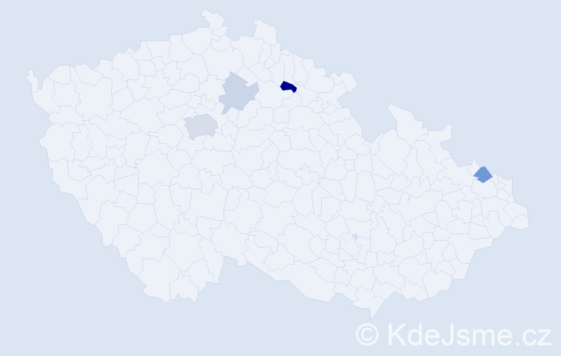 Příjmení: 'Kramarz', počet výskytů 10 v celé ČR