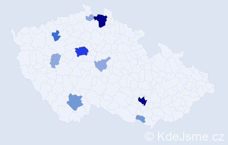 Příjmení: 'Drchal', počet výskytů 38 v celé ČR