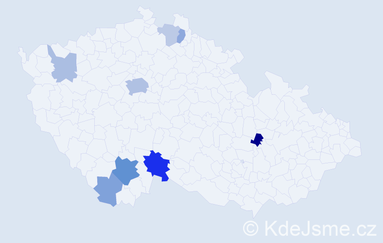 Příjmení: 'Röschlová', počet výskytů 20 v celé ČR