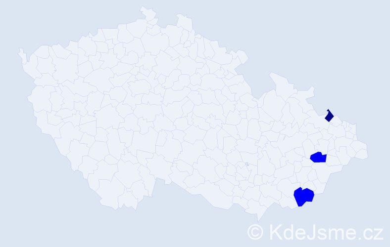 Příjmení: 'Capeková', počet výskytů 4 v celé ČR
